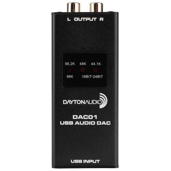 Main product image for Dayton Audio DAC01 USB Audio DAC 24-bit/96 kHz RC 230-510